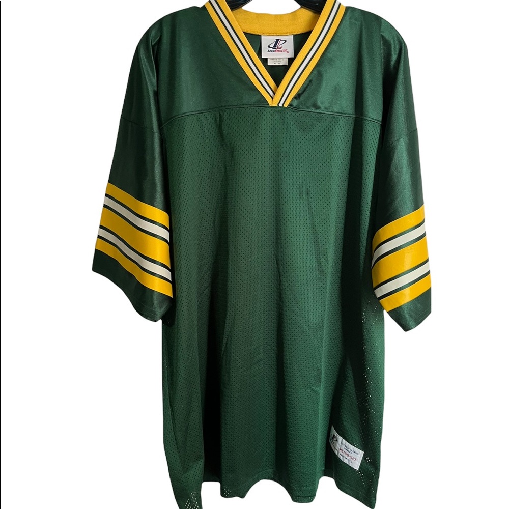 VINTAGE JERSEY IN GREEN WITH YELLOW ACCENTS